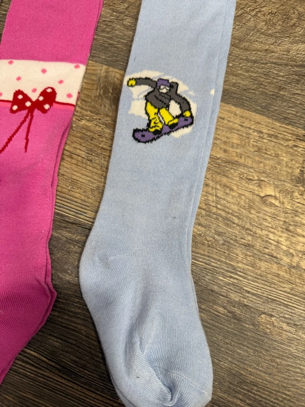 3 Kids Tights Pack - Pink, Light Blue & Gray
